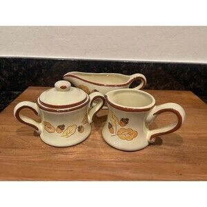Autumn Sugar and Creamer Set with gravy